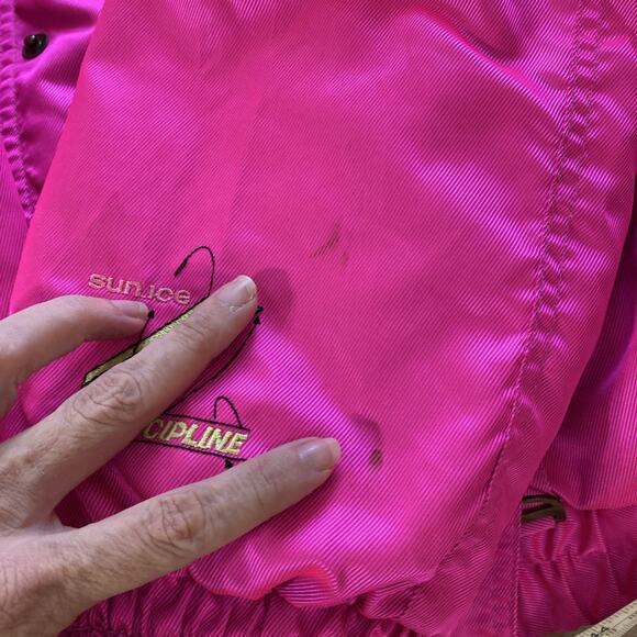 Sunice Ski Jacket Vtg Women’s Sz XL discipline Colorblock Pink Black Coat 80s 90 - Picture 16 of 16